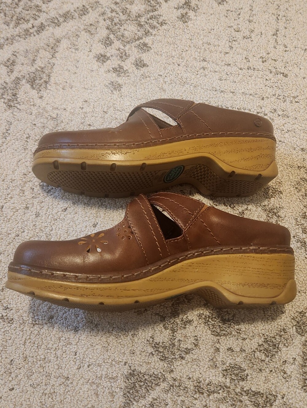 Klogs Brown Leather Mary Jane Slip-On Shoes - Picture 7 of 11